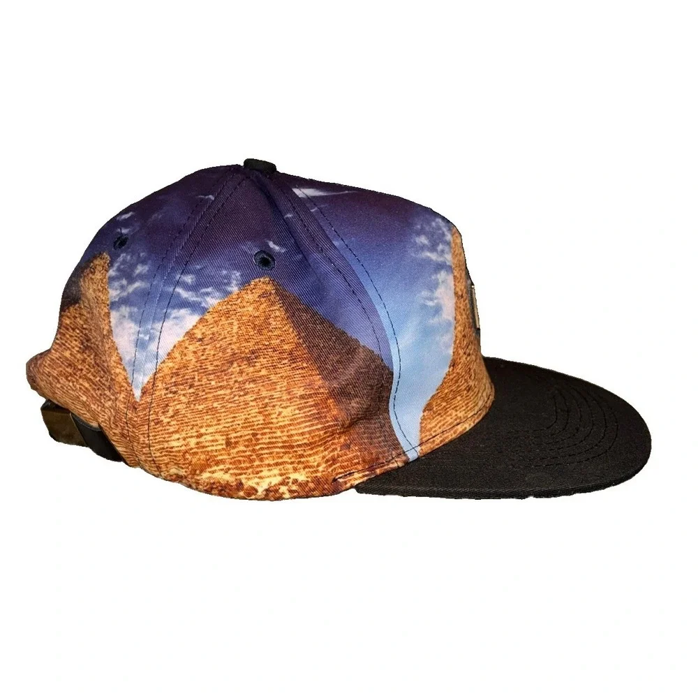 10.Deep Egypt Graphic Pyramid Hat Strapback Adjustable Cap Streetwear Travel